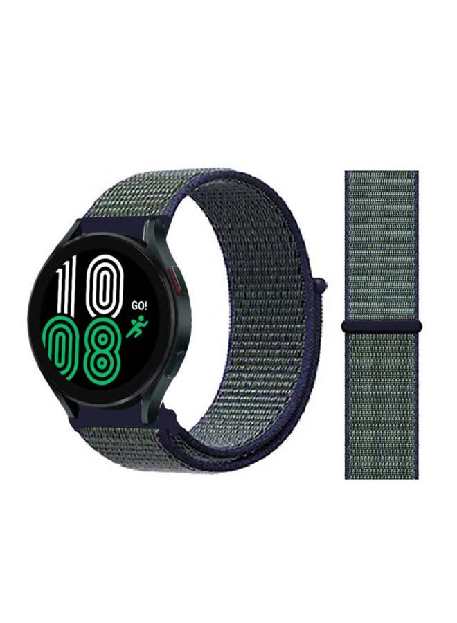 Perfii Nylon Loop Replacement Band For Samsung Galaxy Watch 4 40/44mm Midnight Fog - Image 1