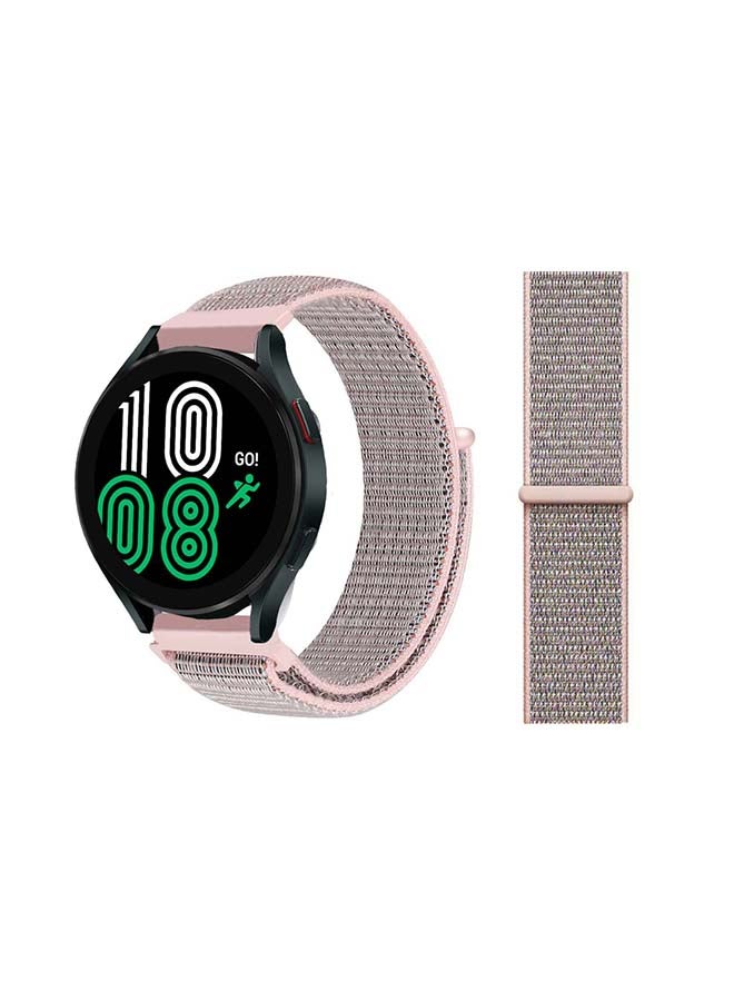 Perfii Nylon Loop Replacement Band For Samsung Galaxy Watch 4 40/44mm Light Pink - Image 1