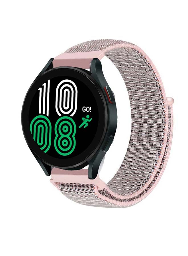 Perfii Nylon Loop Replacement Band For Samsung Galaxy Watch 4 40/44mm Light Pink - Image 2