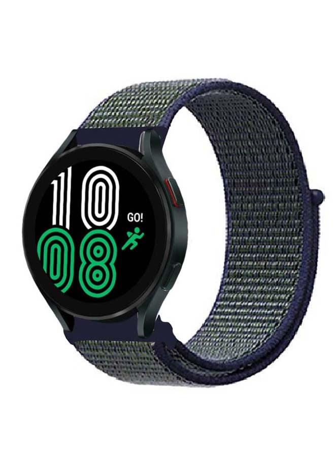 Perfii Nylon Loop Replacement Band For Samsung Galaxy Watch 4 40/44mm Midnight Fog - Image 2