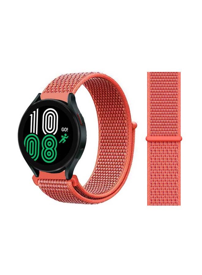 Perfii Nylon Loop Replacement Band For Samsung Galaxy Watch 4 40/44mm Nectarine - Image 1