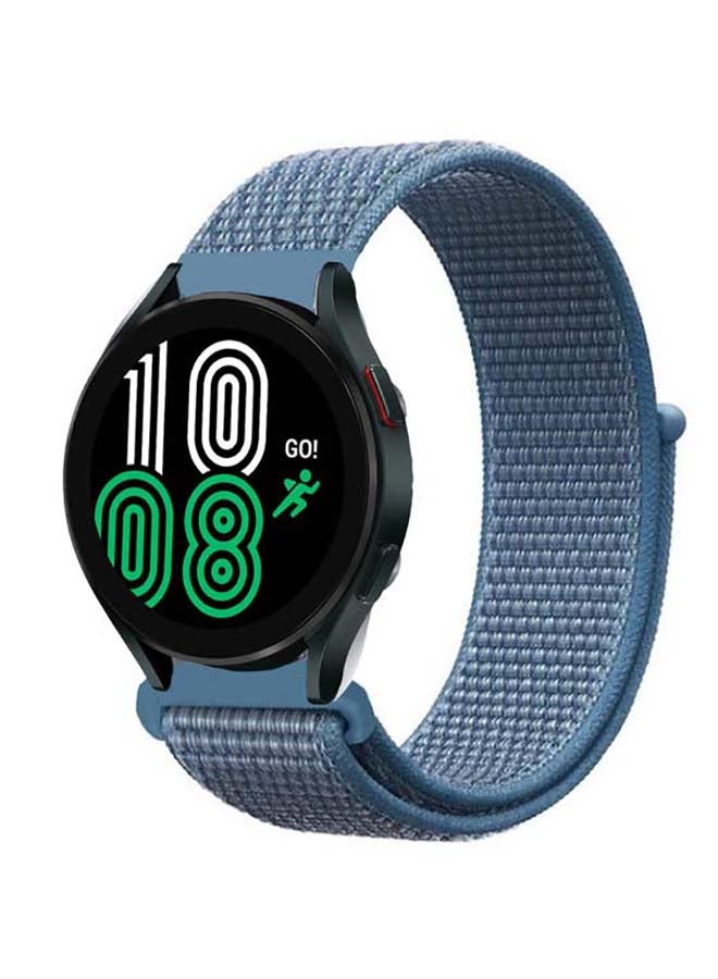 Perfii Replacement Nylon Loop Band 20mm For Samsung Galaxy Watch 4 40/44mm Cape Cod Blue  - Image 2