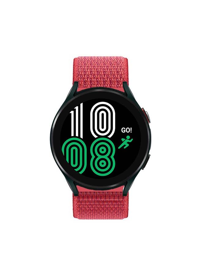 Perfii Replacement Nylon Loop Band 20mm For Samsung Galaxy Watch 4 40/44mm Red - Image 2