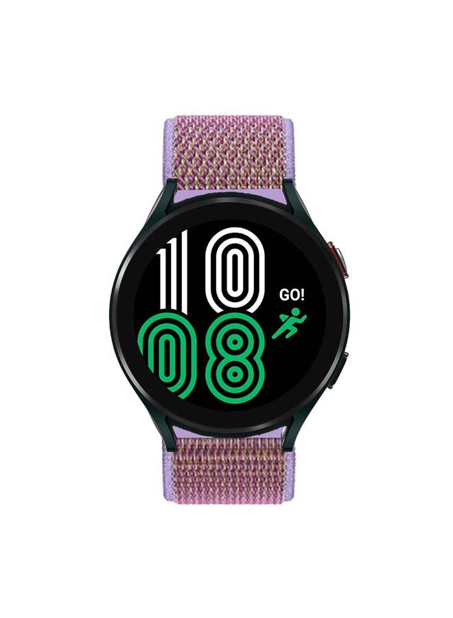 بيرفيي سوار بديل من النايلون مقاس 20 مم لساعة سامسونج جالاكسي ووتش 4 مقاس 40/44 مم ليلكي - Image 2