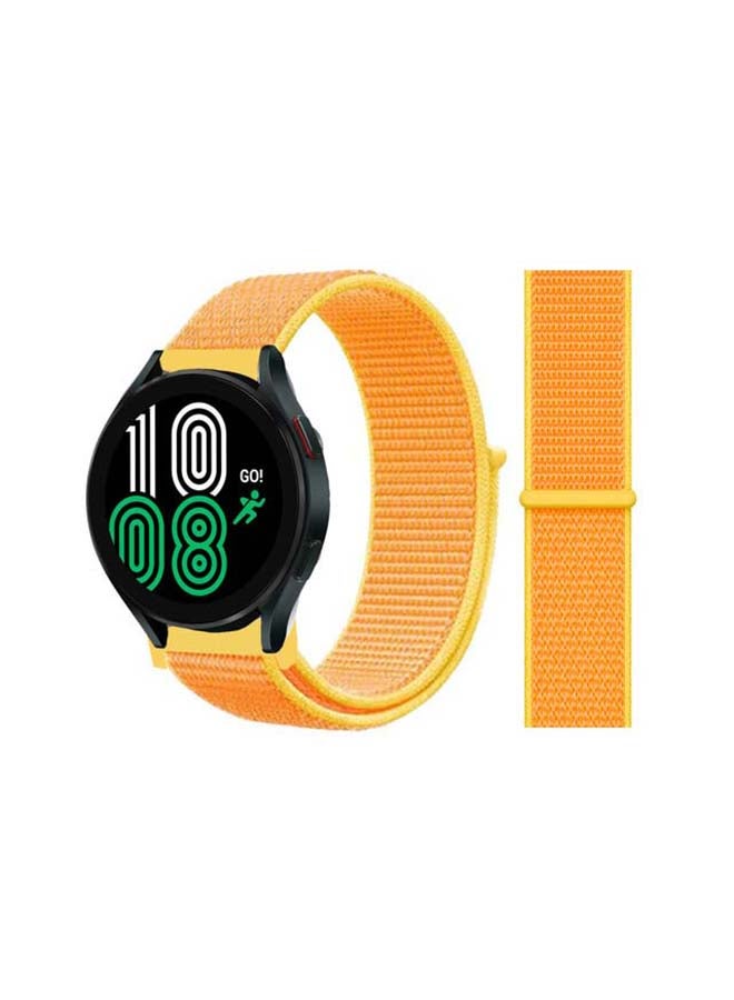 Perfii Replacement Nylon Loop Band 20mm For Samsung Galaxy Watch4 40/44mm Casary Yellow - Image 1