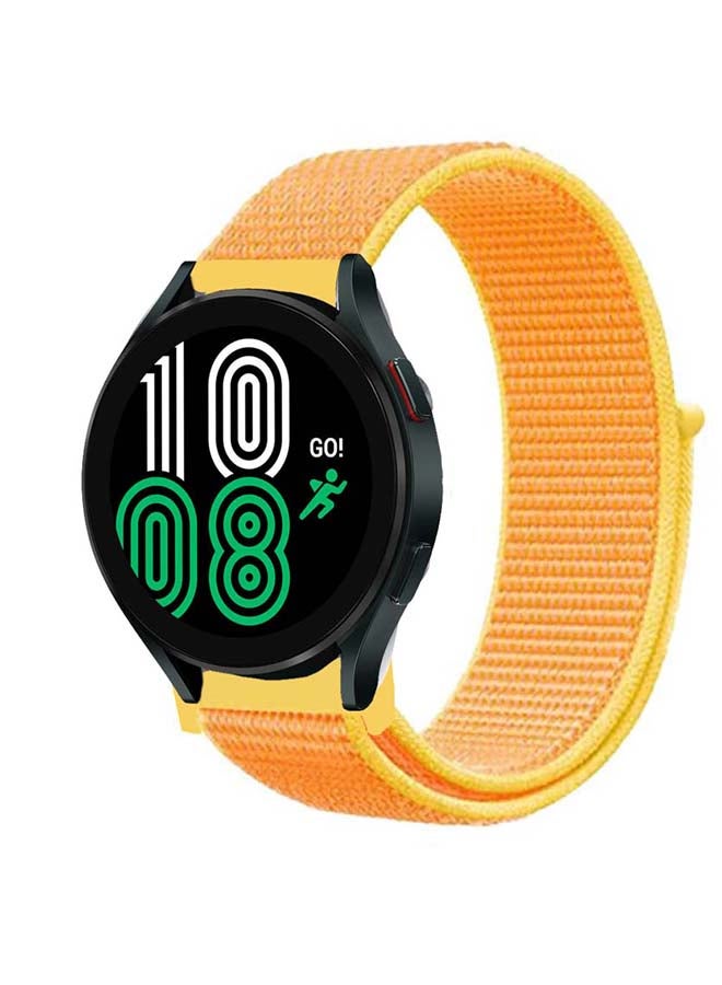 Perfii Replacement Nylon Loop Band 20mm For Samsung Galaxy Watch4 40/44mm Casary Yellow - Image 2