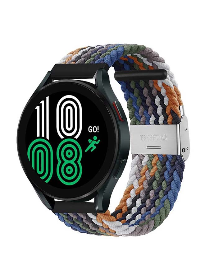 Perfii Adjustable Braided Solo Loop Band for Samsung Galaxy Watch4 40/44mm Multicolour - Image 2