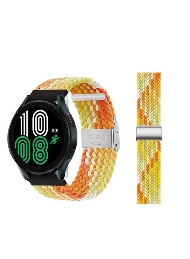 بيرفيي سوار حلقي منفرد مضفر قابل للتعديل لساعة سامسونج جالاكسي 4 قياس 40/44 مم متعدد الألوان - Image 1