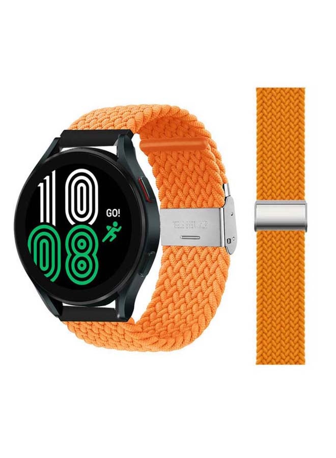 Perfii Adjustable Braided Solo Loop Band For Samsung Galaxy Watch4 40/44mm Spicy Orange - Image 1