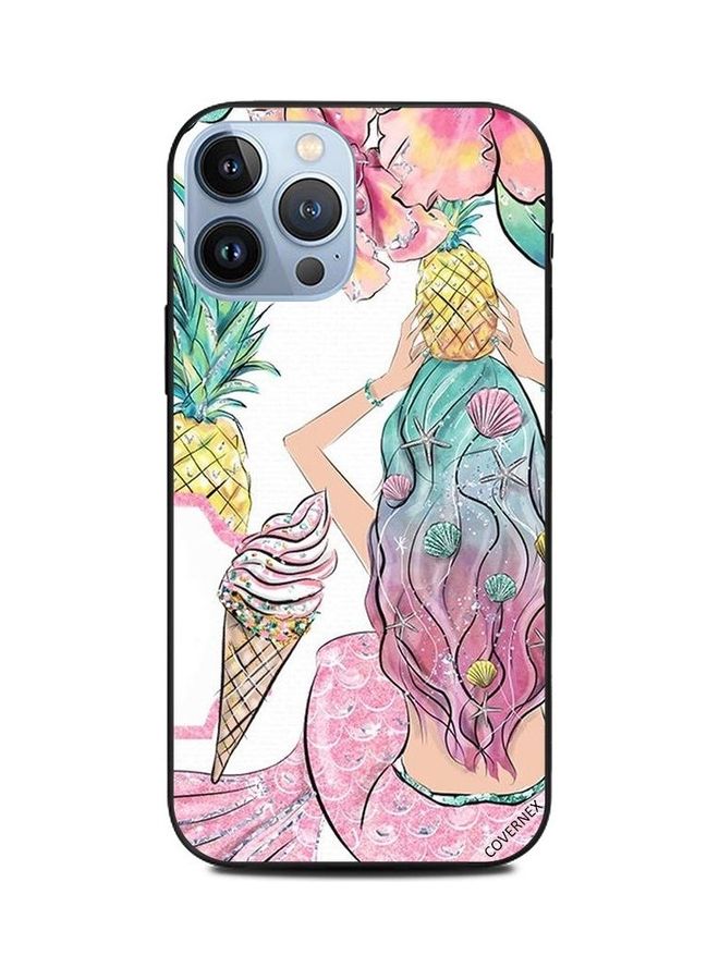 كوفرنيكس غطاء حماية بطبعة فتاة يونيكورن تحمل أناناس على رأسها لهاتف أبل آيفون 13 برو ماكس متعدد الألوان - Image 1