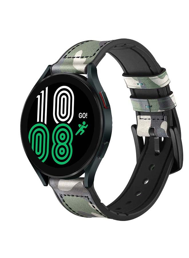 Perfii Replacement Band For Samsung Galaxy Watch4 Camouflage Green - Image 2