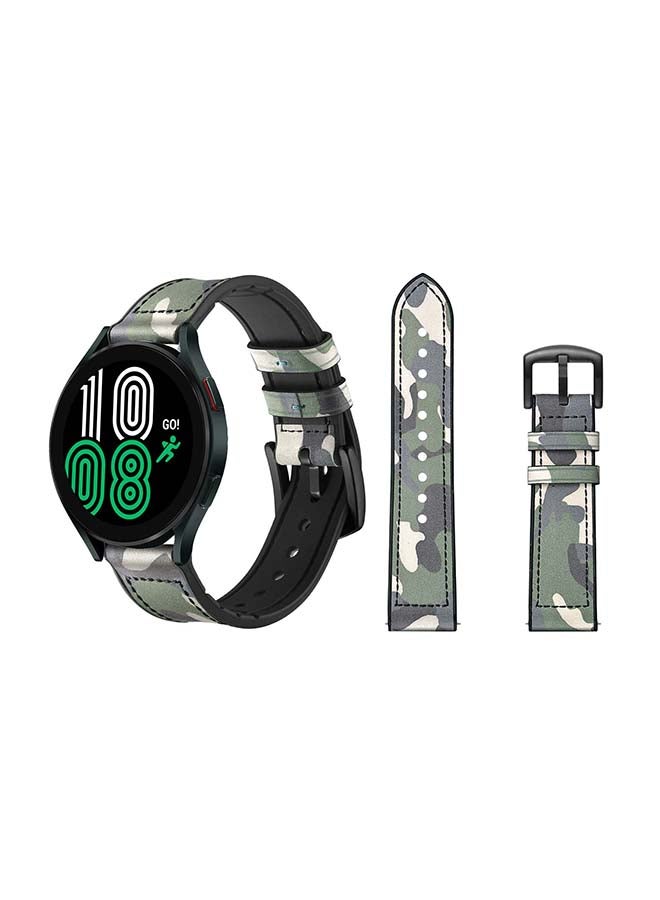 Perfii Replacement Band For Samsung Galaxy Watch4 Camouflage Green - Image 1