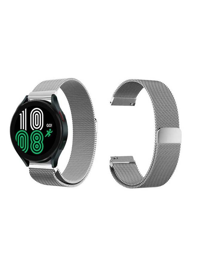 Perfii Replacement Band For Samsung Galaxy Watch 4 Silver - Image 1