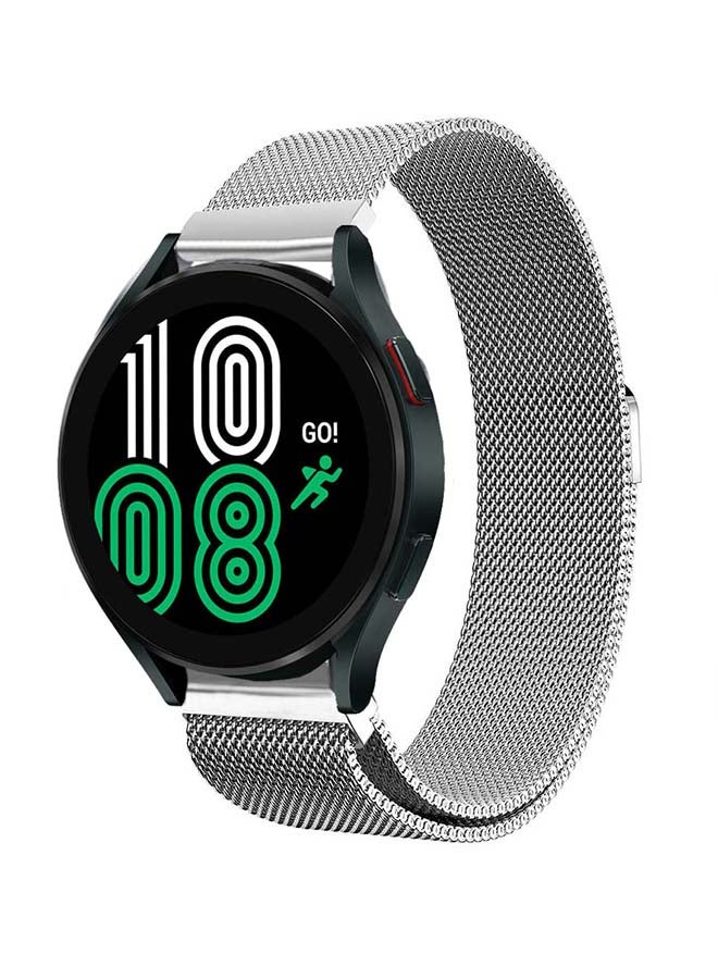Perfii Replacement Band For Samsung Galaxy Watch 4 Silver - Image 2