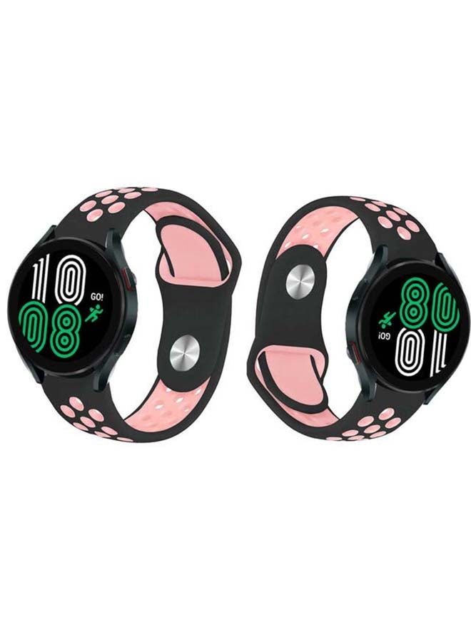 Perfii Replacement Band For Samsung Galaxy Watch4 Black/Light Pink - Image 2