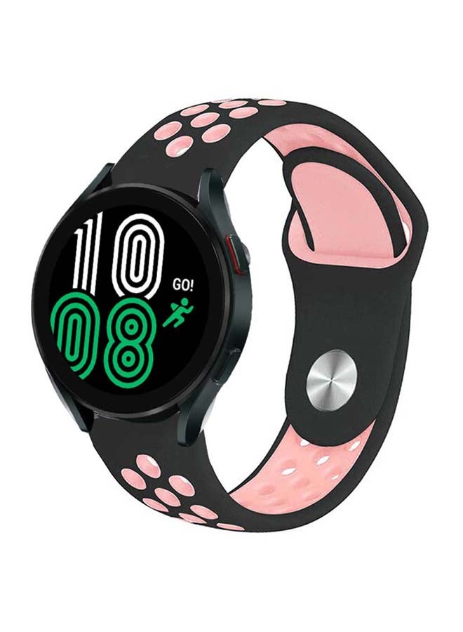 Perfii Replacement Band For Samsung Galaxy Watch4 Black/Light Pink - Image 1