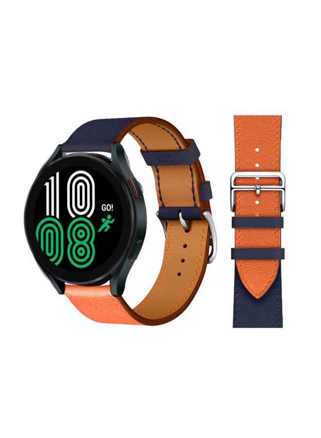 Perfii Replacement Band For Samsung Galaxy Watch4 Indigo/Orange - Image 1