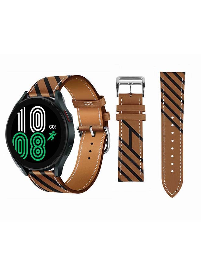 بيرفيي سوار بديل لساعة سامسونج جالاكسي 4. أسود وبني - Image 1