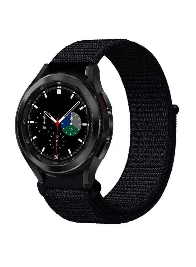 Perfii Nylon Replacement Band For Samsung Galaxy Watch4 Dark Black - Image 2
