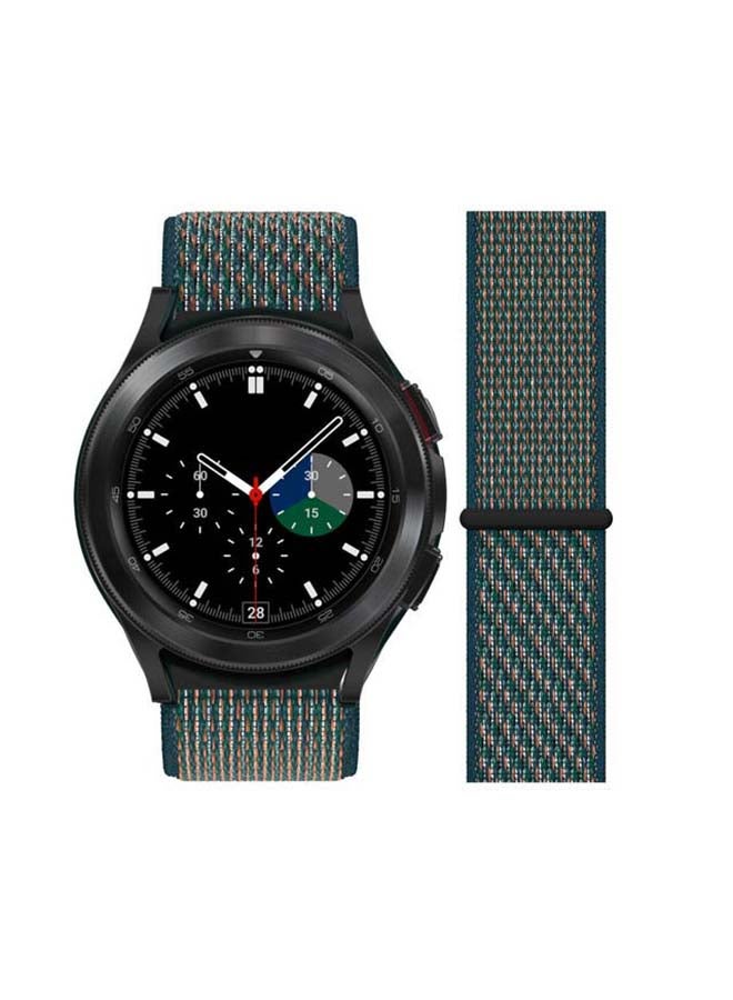 Perfii Nylon Replacement Band For Samsung Galaxy Watch4 Hyper Crimson/Neptune Green - Image 1