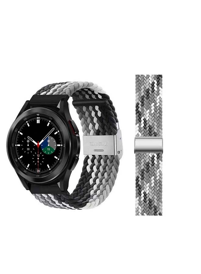 Perfii Adjustable Braided Band for Samsung Galaxy Watch4 Black/Grey - Image 1