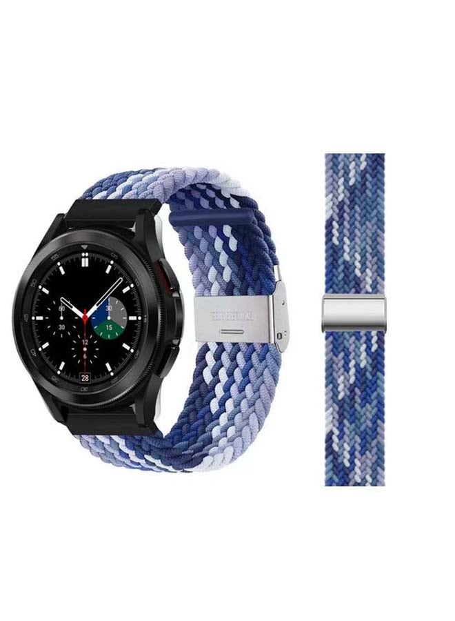 Perfii Adjustable Braided Band for Samsung Galaxy Watch4 Blue Berry - Image 1