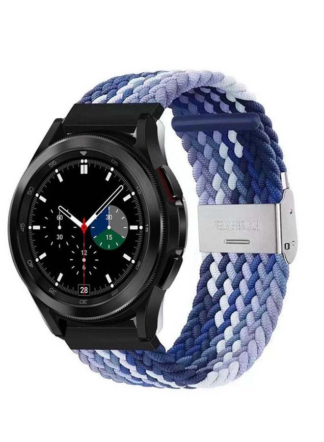 Perfii Adjustable Braided Band for Samsung Galaxy Watch4 Blue Berry - Image 2