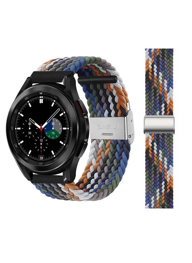 Perfii Adjustable Braided Band for Samsung Galaxy Watch4 Demin Multi - Image 1