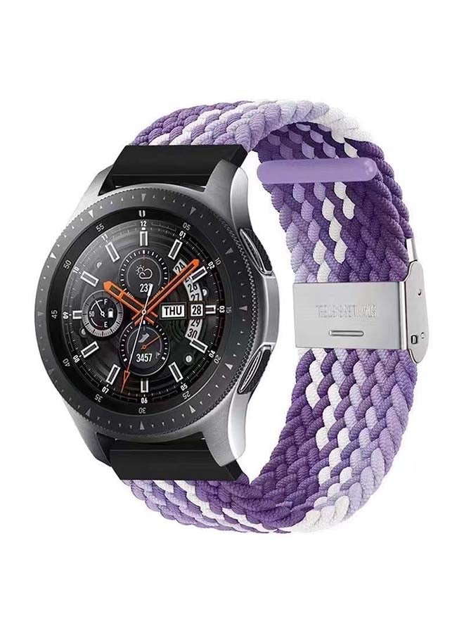 Perfii Adjustable Braided Band for Samsung Galaxy Watch4 Grape Purple - Image 2