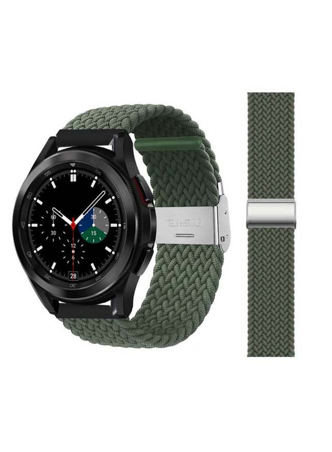 Adjustable Braided Band for Samsung Galaxy Watch4 Green Grey - v1632737891/N50731974A_1