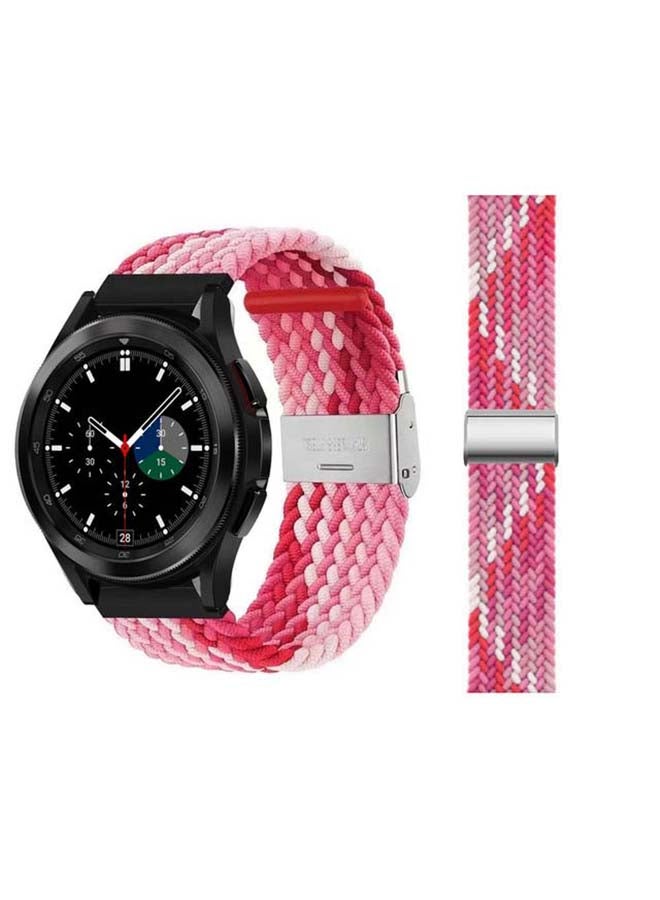 Perfii Adjustable Braided Band For Samsung Galaxy Watch4 Raspberry - Image 1