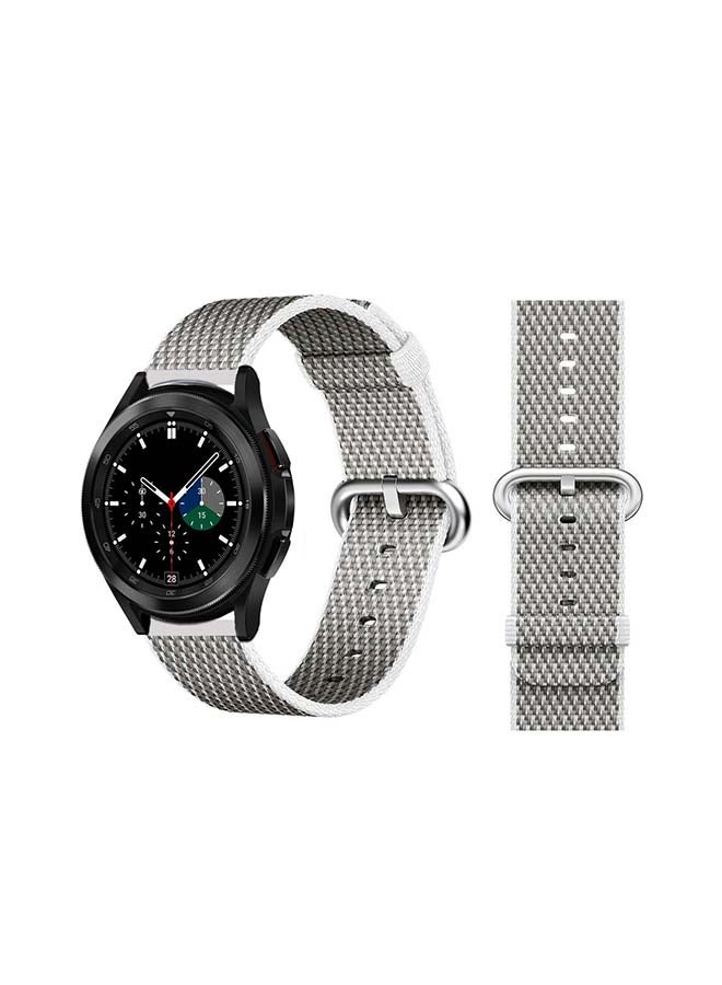 Perfii Replacement Band For Samsung Galaxy Watch4 White Check - Image 1