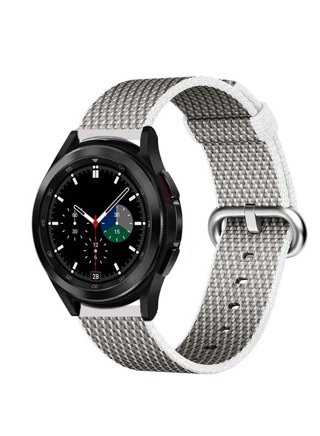 Perfii Replacement Band For Samsung Galaxy Watch4 White Check - Image 2