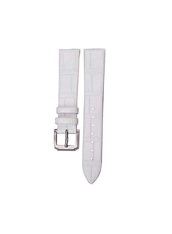 Perfii Genuine Leather Replacement Band for Samsung Galaxy Watch4 42/46mm White - Image 2