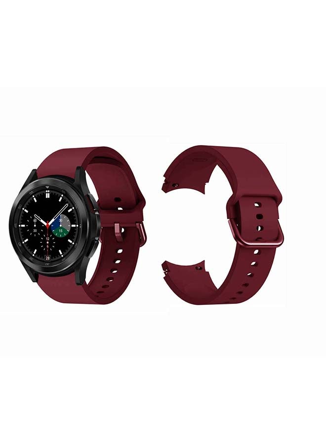 Perfii Silicone Replacement Band For Samsung Galaxy Watch4 42/46mm Red - Image 2