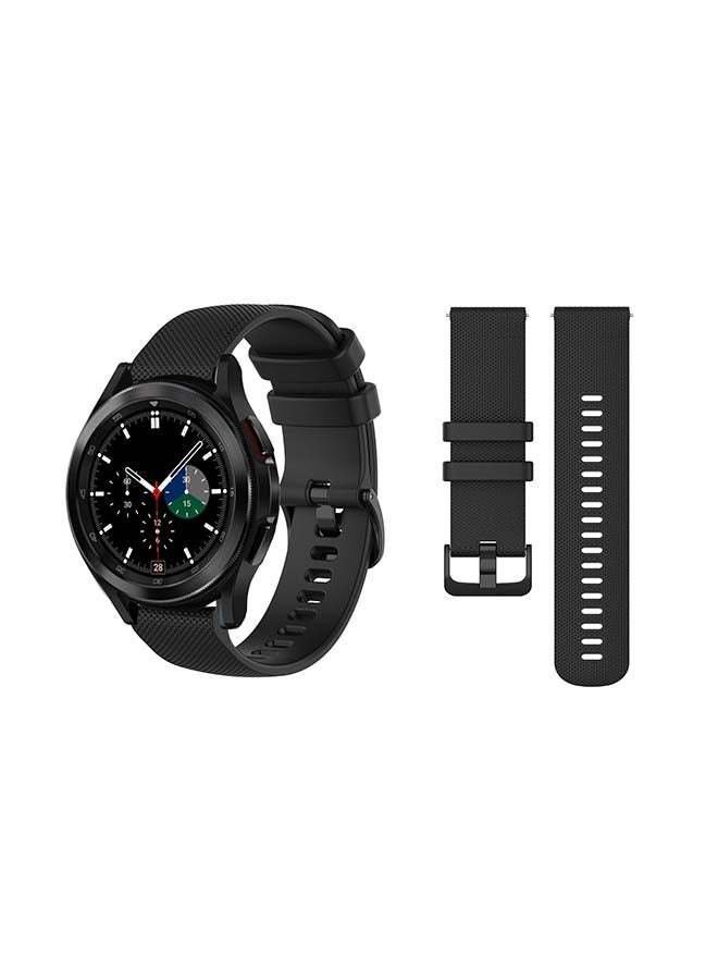 Perfii Matrix Silicone Replacement Band for Samsung Galaxy Watch4 42/46mm Black - Image 1