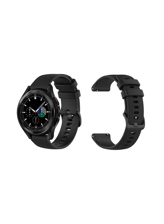Perfii Matrix Silicone Replacement Band for Samsung Galaxy Watch4 42/46mm Black - Image 2