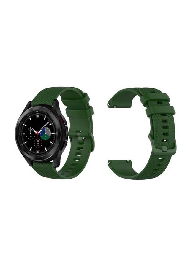 Perfii Matrix Silicone Replacement Band for Samsung Galaxy Watch4 42/46mm Green - Image 2