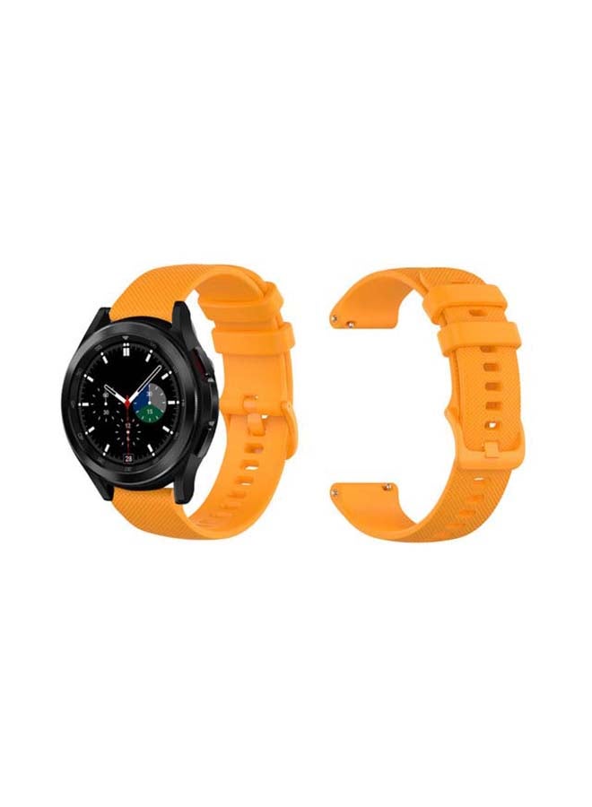 Perfii Matrix Silicone Replacement Band for Samsung Galaxy Watch4 42/46mm Orange - Image 2