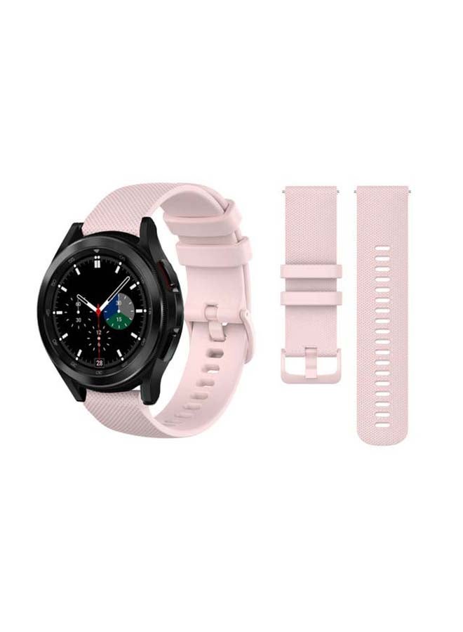 Perfii Matrix Silicone Replacement Band for Samsung Galaxy Watch4 42/46mm Pink - Image 1