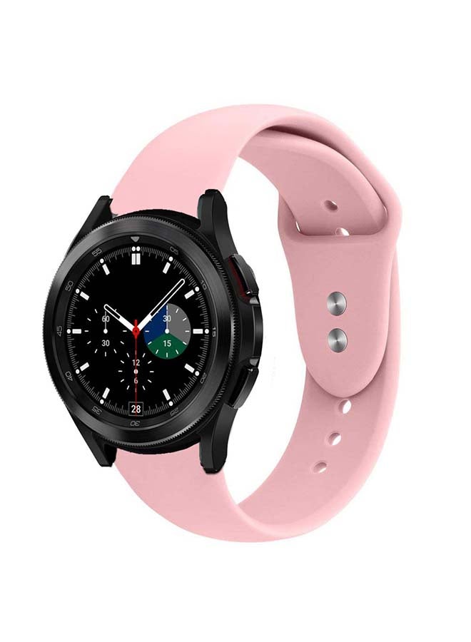 Perfii Solid Silicone Replacement Band for Samsung Galaxy Watch4 42/46mm Pink - Image 2