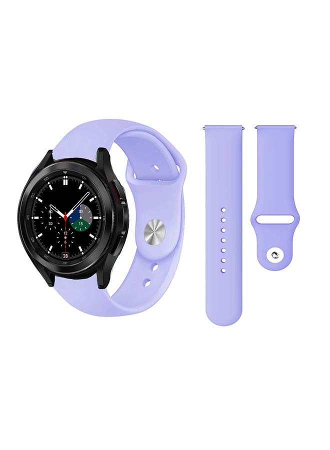 بيرفيي سوار بديل من السيليكون الصلب لساعة سامسونج جالاكسي 4 مقاس 42/46 مم أرجواني - Image 1