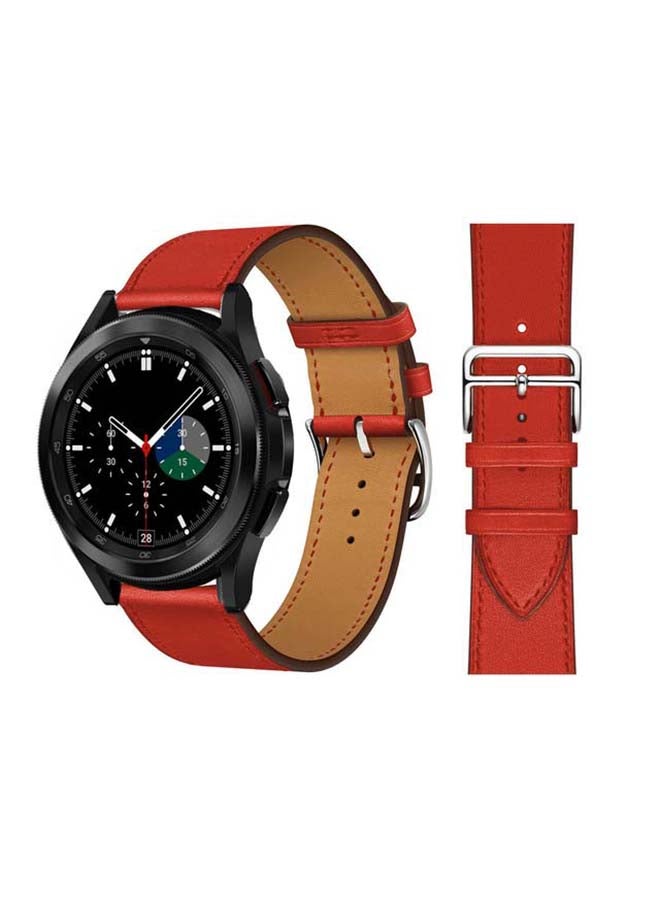 بيرفيي سوار بديل من الجلد الطبيعي لساعة سامسونج جالاكسي 4 مقاس 42/46 مم متعدد الألوان - Image 1