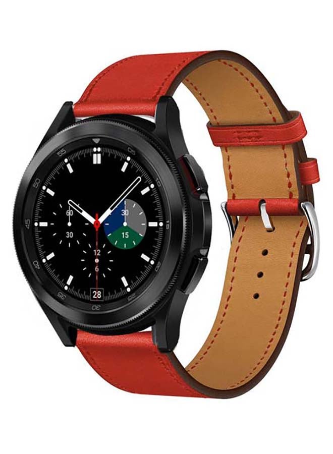 بيرفيي سوار بديل من الجلد الطبيعي لساعة سامسونج جالاكسي 4 مقاس 42/46 مم متعدد الألوان - Image 2