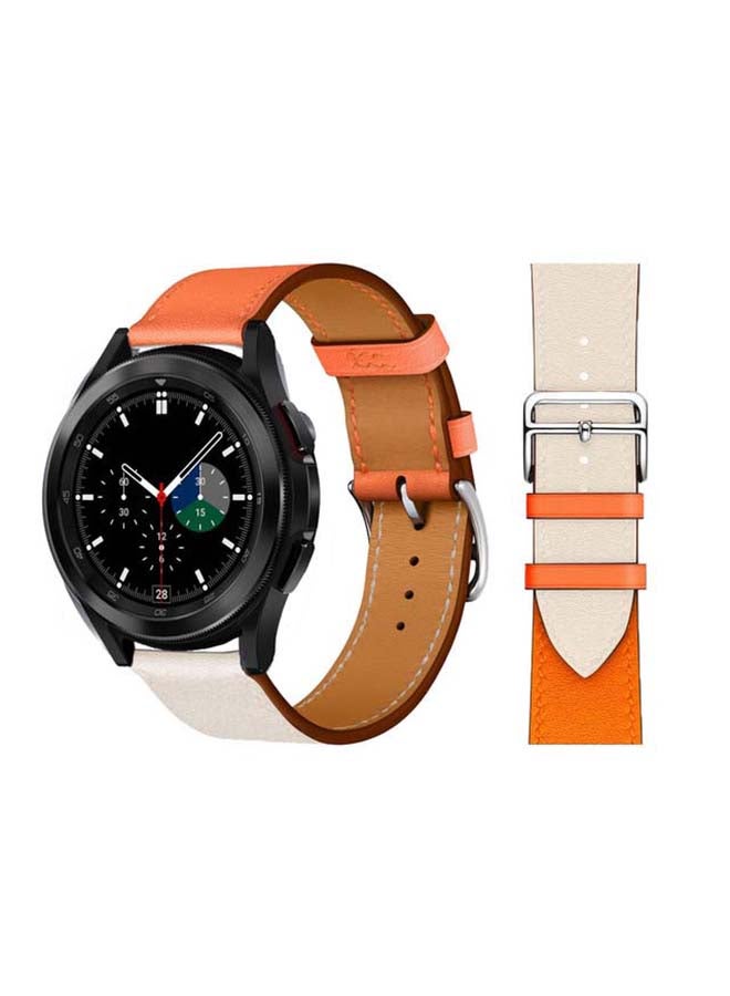 Perfii Genuine Leather Replacement Band for Samsung Galaxy Watch4 42/46mm Multicolour - Image 1