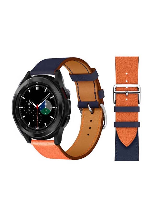 بيرفيي سوار بديل من الجلد الطبيعي لساعة سامسونج جالاكسي 4 مقاس 42/46 مم متعدد الألوان - Image 1