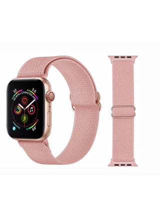 Solid Adjustable Braided Solo Band for Apple Watch Series 6/SE/5/4/3/2/1 40/38mm Pink - v1632737985/N50732366A_1
