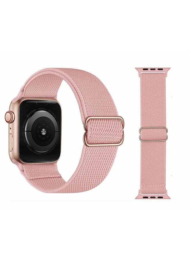 Solid Adjustable Braided Solo Band for Apple Watch Series 6/SE/5/4/3/2/1 40/38mm Pink