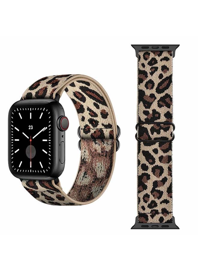 Perfii - Funky Adjustable Braided Solo Band For Apple Watch Series 6/SE/5/4/3/2/1 44/42mm Brown/Black - Image 1