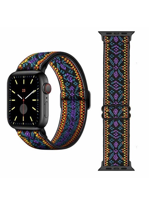 Funky Adjustable Braided Solo Band For Apple Watch Series 6/SE/5/4/3/2/1 44/42mm Flora Purple